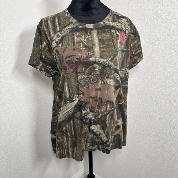 Mossy Oak‎ Break-Up Infinity Womens Camo T-Shirt XL Cotton/Polyester - Picture 1 of 5